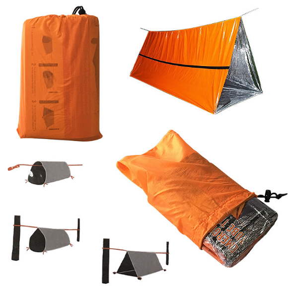 Emergency Survival Tent – Lightweight Waterproof PE Shelter for Camping, Hiking & Rescue
