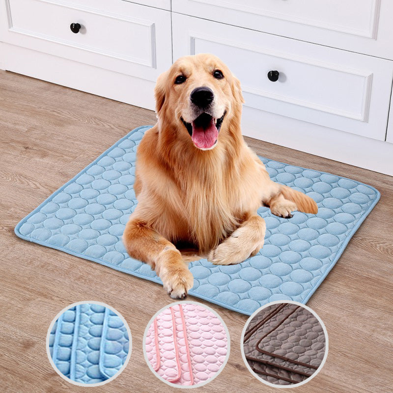 Pet Cooling Mat – Ice Silk Self-Cooling Pad for Dogs & Cats | Washable & Non-Slip