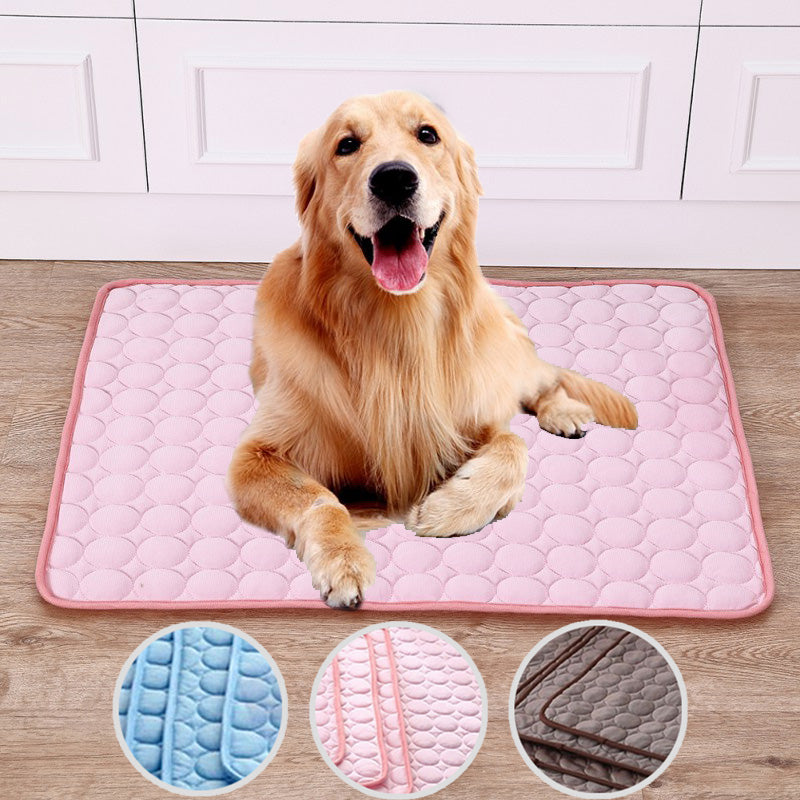 Pet Cooling Mat – Ice Silk Self-Cooling Pad for Dogs & Cats | Washable & Non-Slip