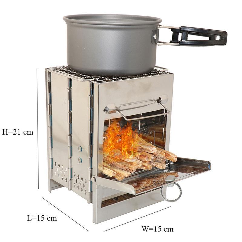 Portable Stainless Steel Wood Burning Camp Stove