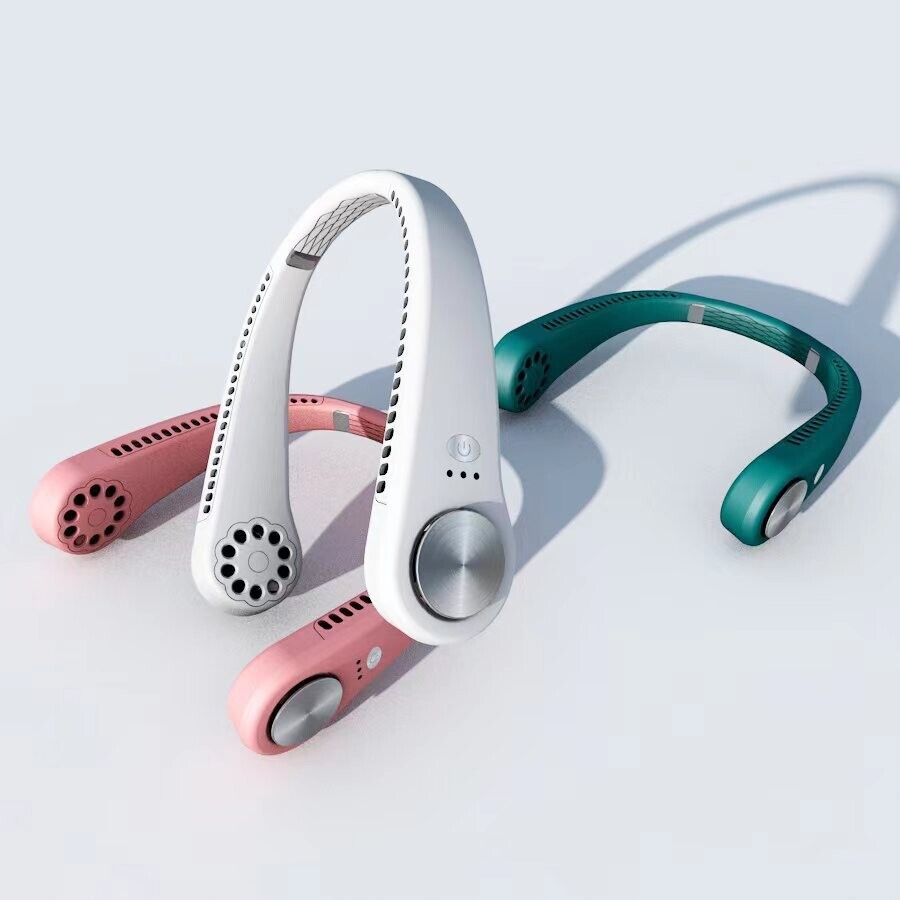 USB Portable Hanging Neck Fan — Bladeless Wearable Cooler
