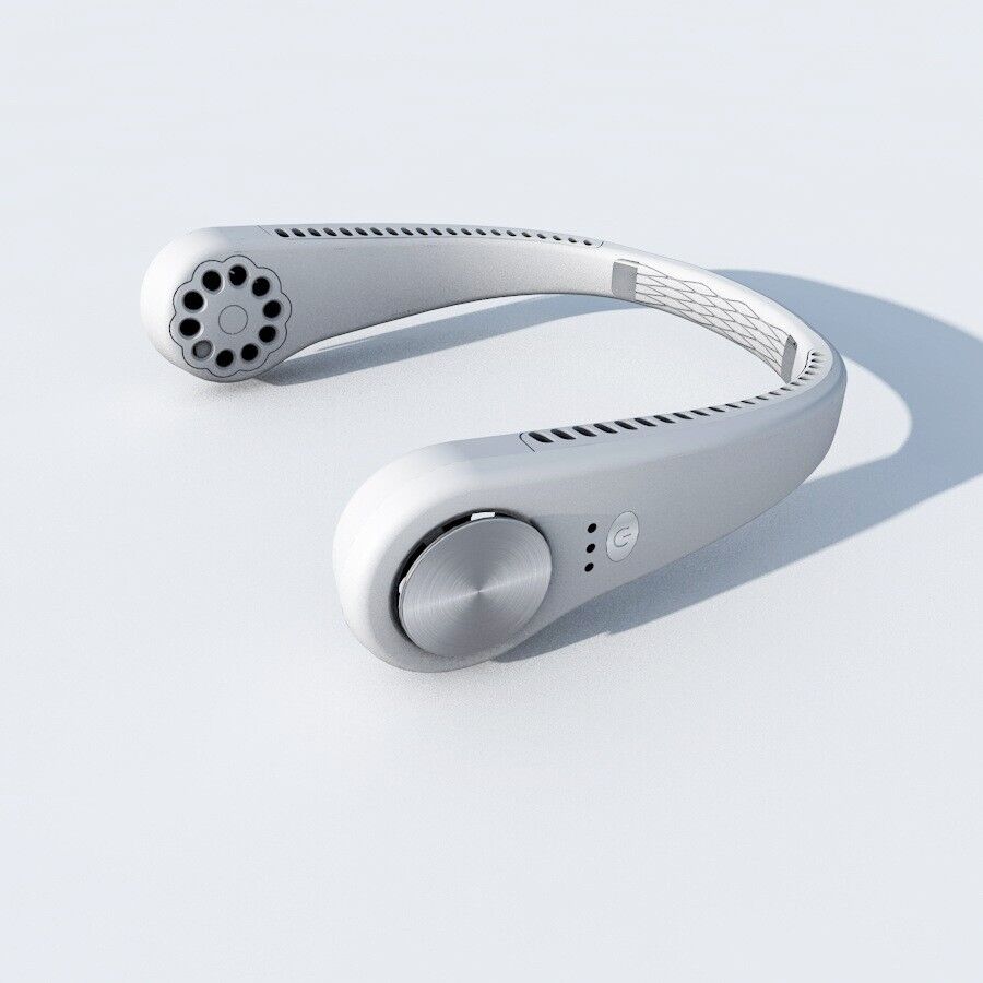 USB Portable Hanging Neck Fan — Bladeless Wearable Cooler
