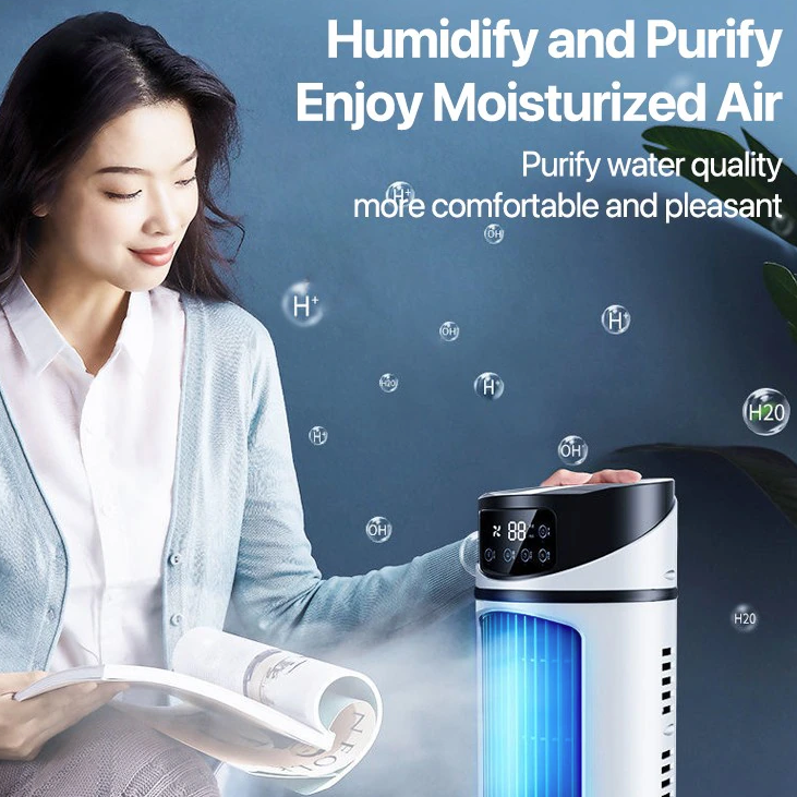 3-in-1 Mini Portable Air Cooler Fan – USB Cooling, Humidifying & Air Purifying