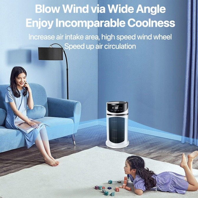 3-in-1 Mini Portable Air Cooler Fan – USB Cooling, Humidifying & Air Purifying