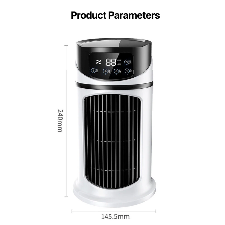 3-in-1 Mini Portable Air Cooler Fan – USB Cooling, Humidifying & Air Purifying