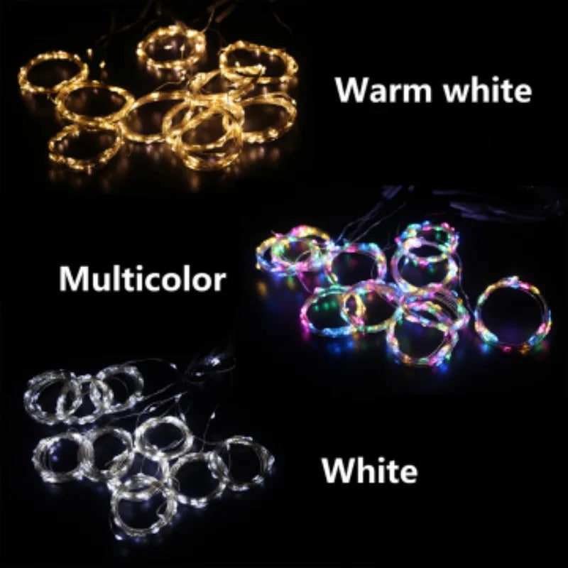 200 LED Solar Curtain String Lights – Outdoor Waterproof Fairy Lights with 8 Modes