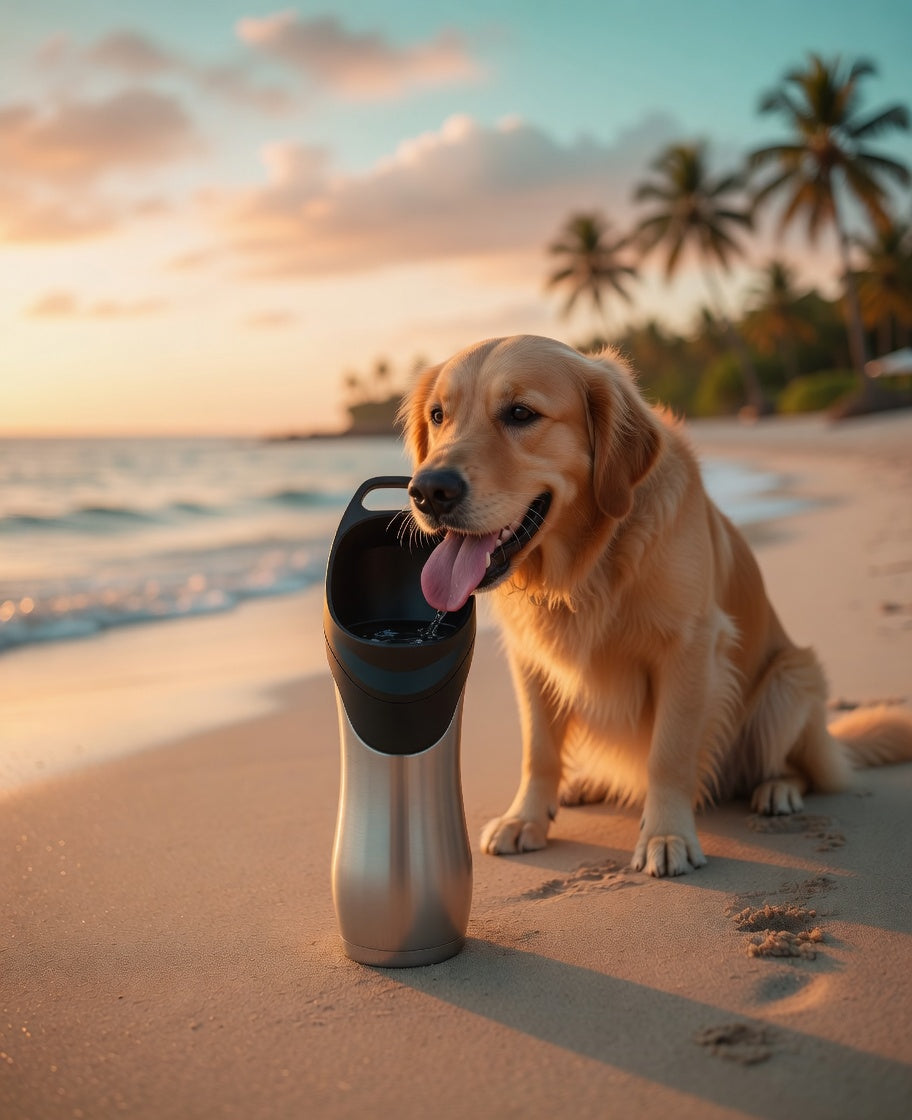 Portable Pet Water Bottle for Dogs & Cats – Stainless Steel, Insulated, Leak-Proof