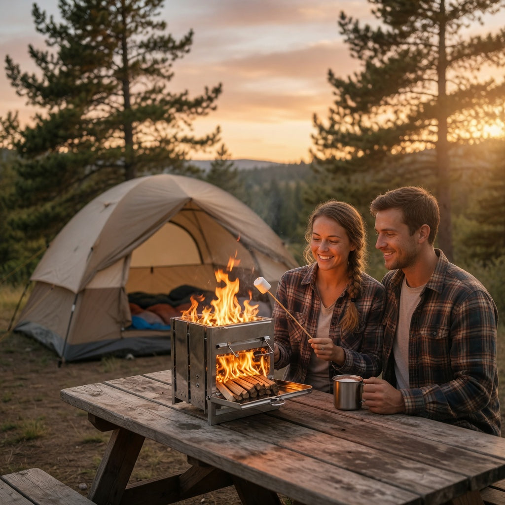 Portable Stainless Steel Wood Burning Camp Stove