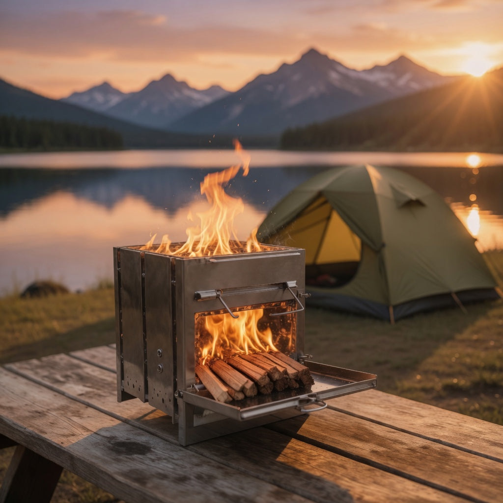 Portable Stainless Steel Wood Burning Camp Stove